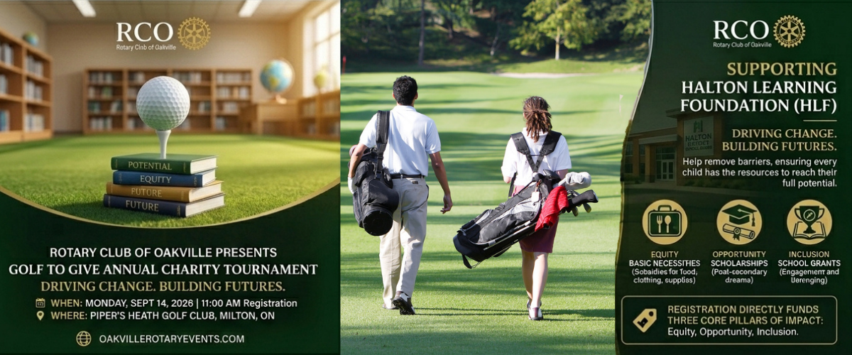 HLF and Oakville Rotary Golf to Give Invitation